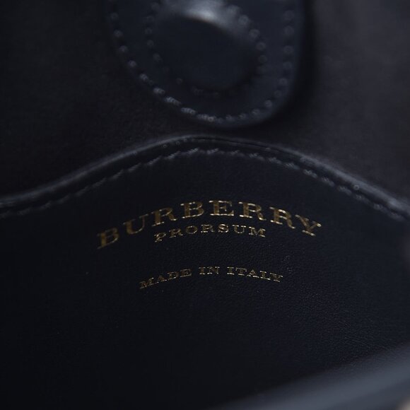 Burberry  Crossbody Calf Hair Zebra Print Small Bucket Bag Black White - Picture 4 of 7